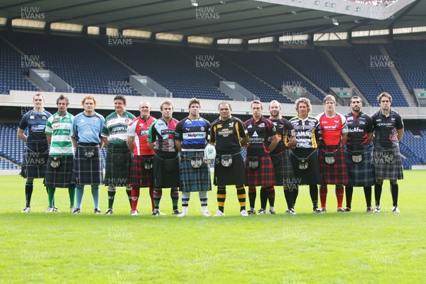 06.10.08  All the teams represented in the Heineken European Rugby Cup lined up at Murrayfield for the launch of the 2008/2009 competition. 