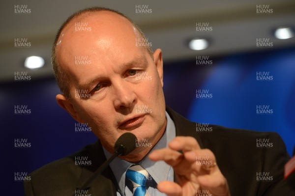 300913 - Heineken Cup Launch -ERC Chief Executive Derek McGrath talks to reporters