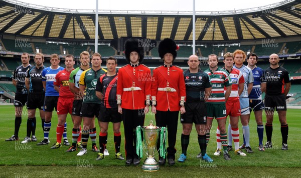 31.10.11 - Heineken Cup Launch - Al Kellock(Glasgow), Alun Wyn Jones(Ospreys), Stuart Hooper(Bath), Matthew Rees(Scarlets), Chris Robshaw(Harlequins), Dylan Hartley(Northampton), Greig Laidlaw(Edinburgh), Clarke Dermody(London Irish), Geordan Murphy(Leicester), Luke Narraway(Gloucester), Paul Tito(Cardiff Blues), Shane Horgan(Leinster) and Steve Borthwick(Saracens)  attend the Heineken Cup Launch. 