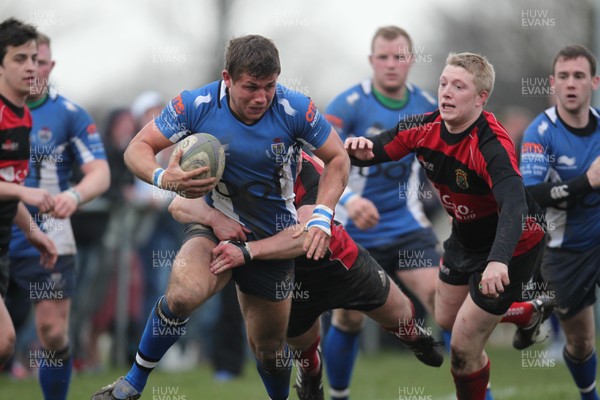 170413 - Heol-y-Cyw v Rhydyfelin, SWALEC League Div 1 East - Heol-y-Cyw (blue and white) take on Rhydyfelin in the SWALEC League