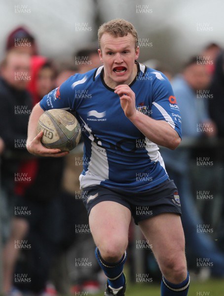 170413 - Heol-y-Cyw v Rhydyfelin, SWALEC League Div 1 East - Heol-y-Cyw (blue and white) take on Rhydyfelin in the SWALEC League