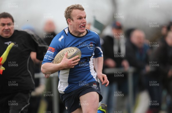 170413 - Heol-y-Cyw v Rhydyfelin, SWALEC League Div 1 East - Heol-y-Cyw (blue and white) take on Rhydyfelin in the SWALEC League