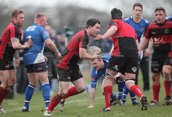 170413 - Heol-y-Cyw v Rhydyfelin, SWALEC League Div 1 East - Heol-y-Cyw (blue and white) take on Rhydyfelin in the SWALEC League