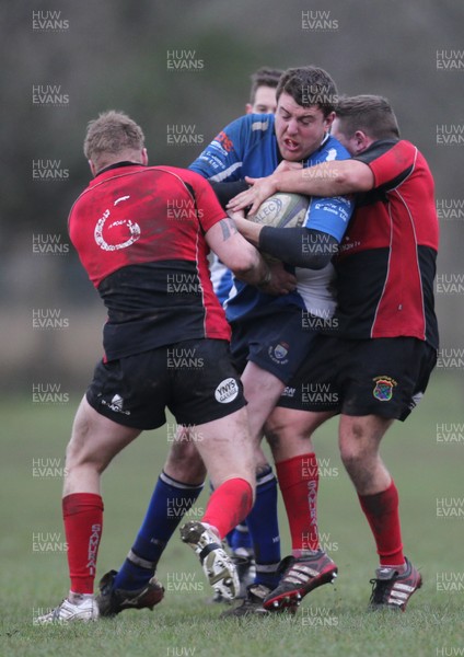 170413 - Heol-y-Cyw v Rhydyfelin, SWALEC League Div 1 East - Heol-y-Cyw (blue and white) take on Rhydyfelin in the SWALEC League