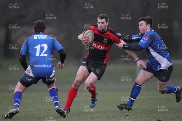 170413 - Heol-y-Cyw v Rhydyfelin, SWALEC League Div 1 East - Heol-y-Cyw (blue and white) take on Rhydyfelin in the SWALEC League