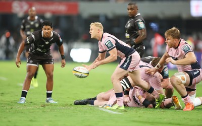 270326 - Hollywoodbets Sharks v Cardiff Rugby, United Rugby Championship - Johan Mulder of Cardiff