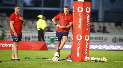170525 - Hollywoodbets Sharks v Scarlets - United Rugby Championship - Scarlets defence coach Jared Payne