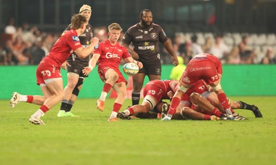 170525 - Hollywoodbets Sharks v Scarlets - United Rugby Championship - Archie Hughes of the Scarlets