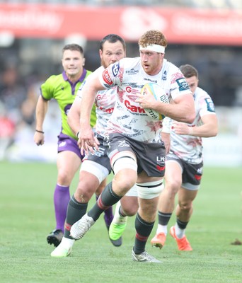251025 - Hollywoodbets Sharks v Scarlets - United Rugby Championship -  Harvey Cuckson of the Scarlets
