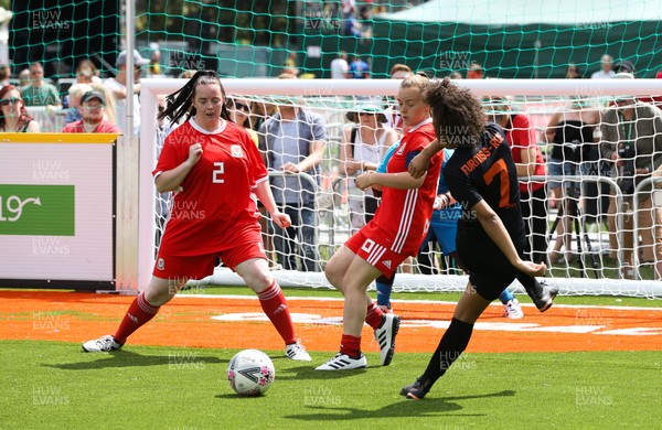 280719 - Homeless World Cup, Cardiff - Wales Women take on England Women on the second day of the Homeless World Cup, held in Bute Park, Cardiff