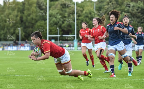 Hong Kong v Wales - 2017 Women's Rugby World Cup Pool A - Sioned Harries of Wales scores a try against Hong Kong