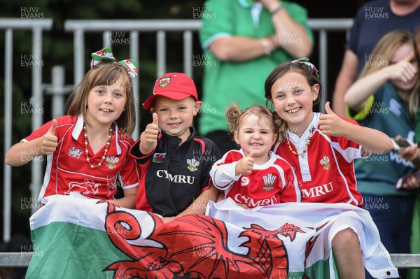 Hong Kong v Wales - 2017 Women's Rugby World Cup Pool A - Welsh supporters from left, 8 year old Ceri Jones, 5 year old Aaron Jones with 2 year old Llio Daniel and 10 year old Glesni Jones, all from Dolgellau