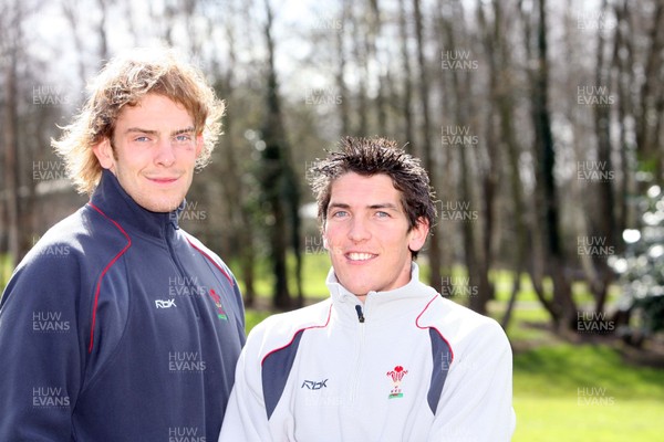 180307  Wales rugby - James Hook and Alun-Wyn Jones still smiling today