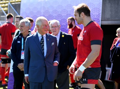 HRH Prince of Wales Visits Wales Rugby Training 231019