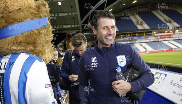 120220 - Huddersfield Town v Cardiff City - Sky Bet Championship - Huddersfield Manager Danny Cowley greets fans as he enters the ground before the start of the match 