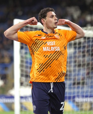 140426 - Huddersfield Town v Cardiff City - Sky Bet League 1 - Yousef Saleh of Cardiff celebrates scoring the equaliser in the fifth minute of injury time at the end of the match