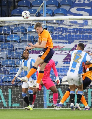 140426 - Huddersfield Town v Cardiff City - Sky Bet League 1 - Clearance by Dylan Lawlor of Cardiff