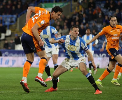 140426 - Huddersfield Town v Cardiff City - Sky Bet League 1 - Yousef Saleh of Cardiff nods the ball into the net to score the equalising goal in the fifth minute of injury time at the end of the match 
