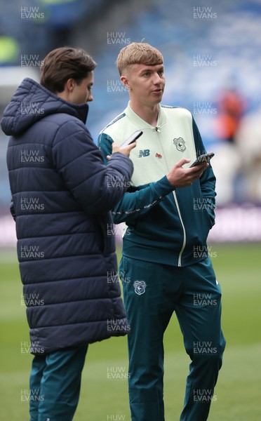 140426 - Huddersfield Town v Cardiff City - Sky Bet League 1 - Joel Bagan of Cardiff and Joel Colwill of Cardiff