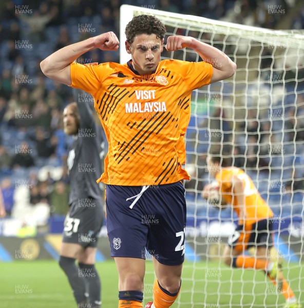 140426 - Huddersfield Town v Cardiff City - Sky Bet League 1 - Yousef Saleh of Cardiff celebrates scoring the equaliser in the fifth minute of injury time at the end of the match