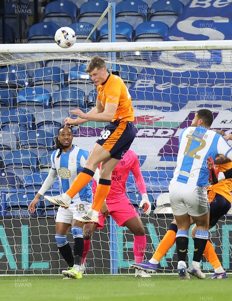 140426 - Huddersfield Town v Cardiff City - Sky Bet League 1 - Clearance by Dylan Lawlor of Cardiff