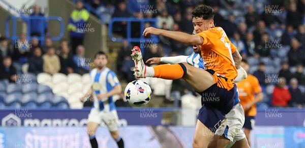 140426 - Huddersfield Town v Cardiff City - Sky Bet League 1 - Alex Robertson of Cardiff fluffs a shot on goal