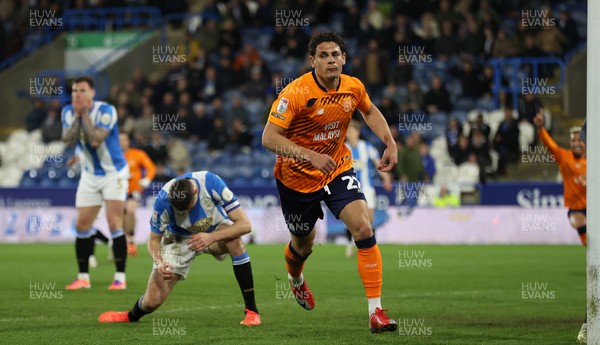 140426 - Huddersfield Town v Cardiff City - Sky Bet League 1 - Yousef Saleh of Cardiff celebrates scoring the equaliser in the fifth minute of injury time at the end of the match