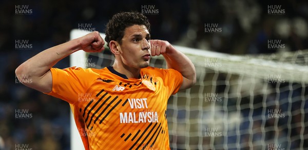 140426 - Huddersfield Town v Cardiff City - Sky Bet League 1 - Yousef Saleh of Cardiff celebrates scoring the equaliser in the fifth minute of injury time at the end of the match