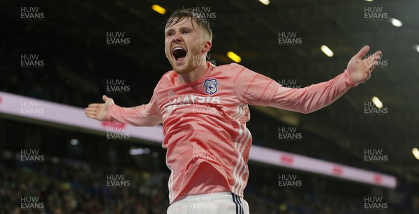 230222 - Huddersfield Town v Cardiff City - Sky Bet Championship - Tommy Doyle of Cardiff celebrates scoring goal in 2nd half