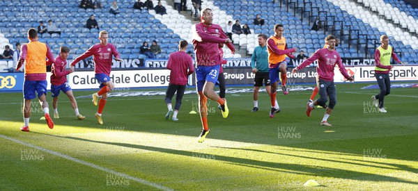 121122 - Huddersfield Town v Swansea City - Sky Bet Championship - Swansea warm up before the match