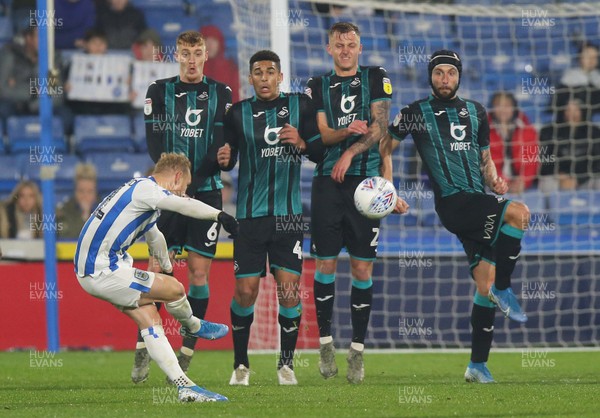 261119 - Huddersfield Town v Swansea City - Sky Bet Championship - Alex Pritchard of Huddersfield takes a free kick 
