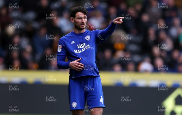 280418 - Hull City v Cardiff City - SkyBet Championship - Sean Morrison of Cardiff City