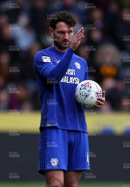 280418 - Hull City v Cardiff City - SkyBet Championship - Sean Morrison of Cardiff City