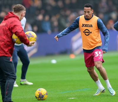 100224 - Hull City v Swansea City - Sky Bet Championship - Ronald of Swansea warm up