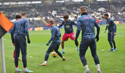 100224 - Hull City v Swansea City - Sky Bet Championship - Team warm up