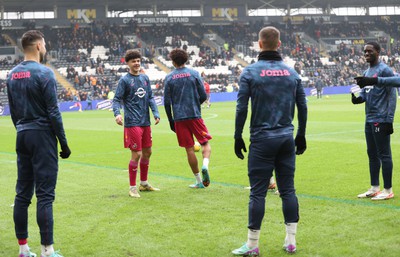 100224 - Hull City v Swansea City - Sky Bet Championship - Team warm up