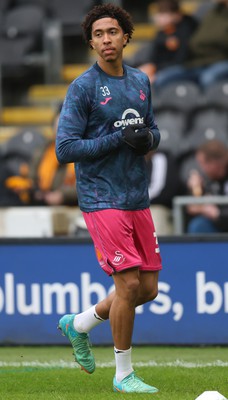 100224 - Hull City v Swansea City - Sky Bet Championship - Bashir Humphreys of Swansea