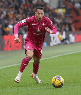 100224 - Hull City v Swansea City - Sky Bet Championship - Ronald of Swansea