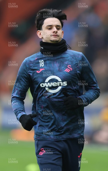 100224 - Hull City v Swansea City - Sky Bet Championship - Charlie Patino of Swansea