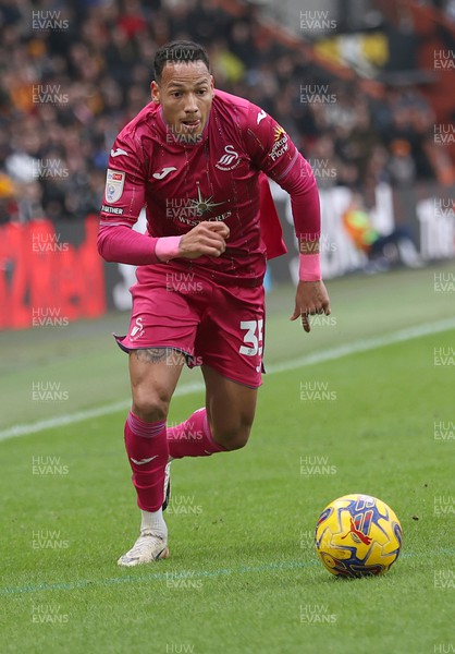 100224 - Hull City v Swansea City - Sky Bet Championship - Ronald of Swansea