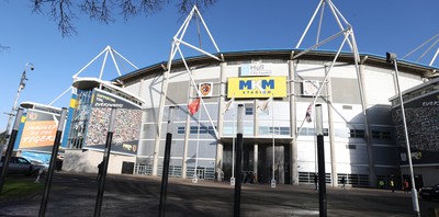 240126 - Hull City v Swansea City - Sky Bet Championship - A general view of MKM stadium