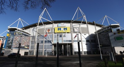 240126 - Hull City v Swansea City - Sky Bet Championship - A general view of MKM stadium