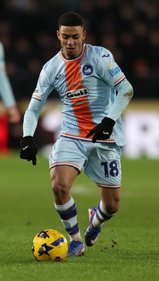 240126 - Hull City v Swansea City - Sky Bet Championship - Gustavo Nunes of Swansea