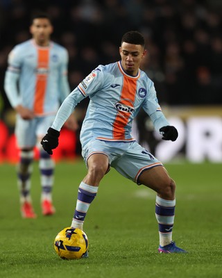 240126 - Hull City v Swansea City - Sky Bet Championship - Gustavo Nunes of Swansea