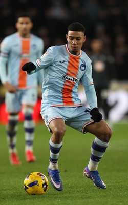 240126 - Hull City v Swansea City - Sky Bet Championship - Gustavo Nunes of Swansea