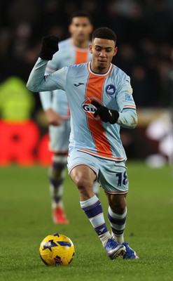 240126 - Hull City v Swansea City - Sky Bet Championship - Gustavo Nunes of Swansea