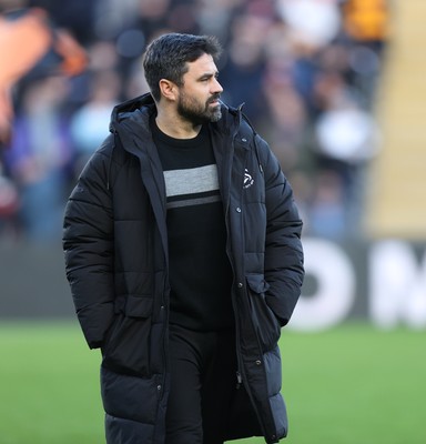 240126 - Hull City v Swansea City - Sky Bet Championship - Swansea manager Vitor Matos before the match