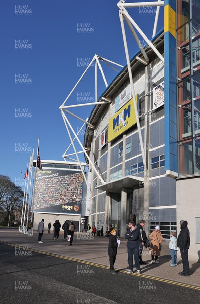 240126 - Hull City v Swansea City - Sky Bet Championship - A general view of MKM stadium