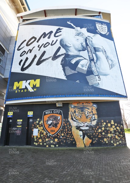 240126 - Hull City v Swansea City - Sky Bet Championship - A general view of MKM stadium