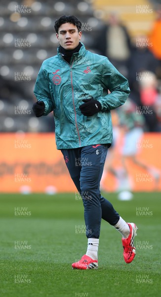 240126 - Hull City v Swansea City - Sky Bet Championship - Marko Stamenic of Swansea